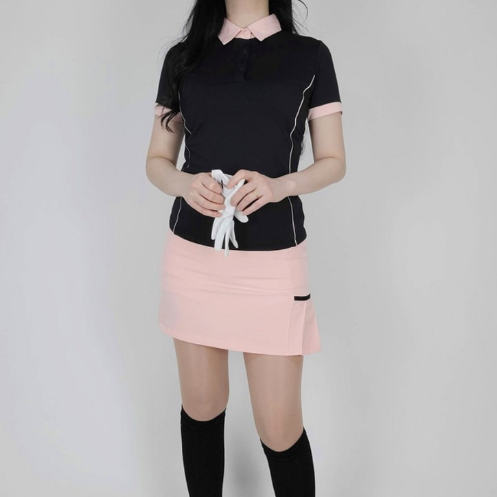 티앤드골프 여성 골프웨어 여름 반팔 카라 피켓 티셔츠 - 투데이밈