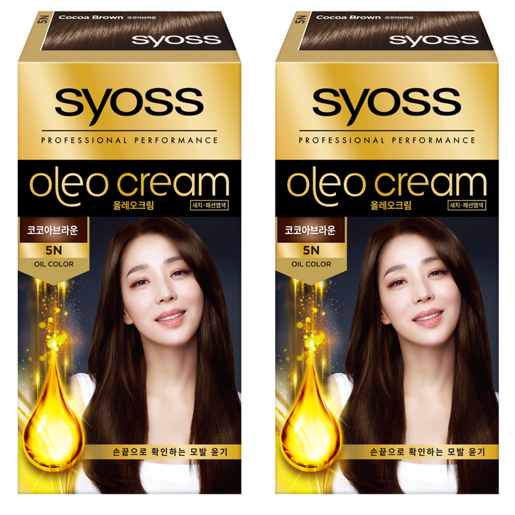 사이오스 올레오크림 염모제, 5N코코아브라운, 2개