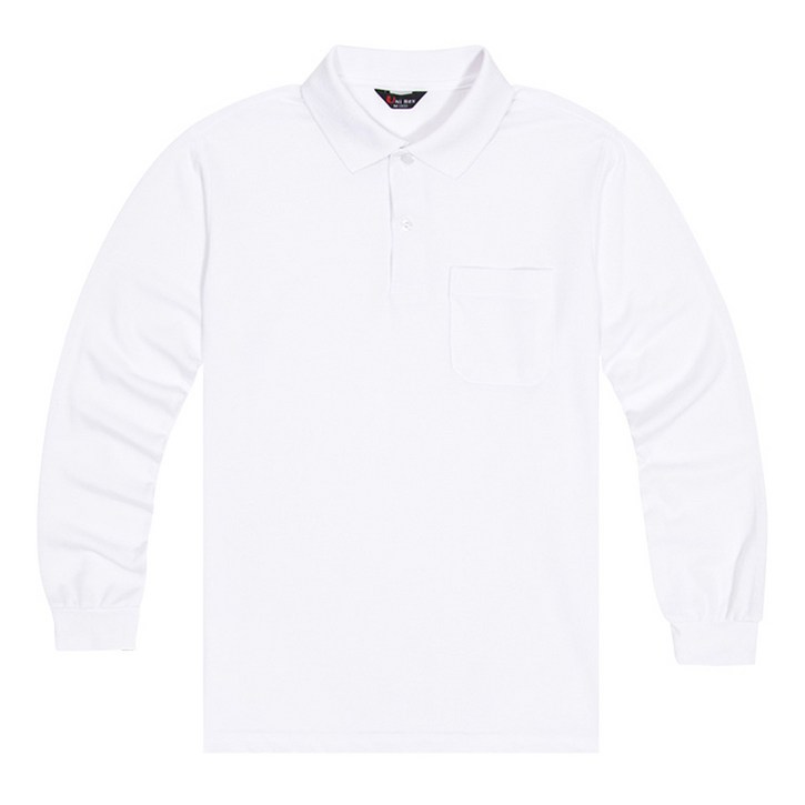 유니렉스 남녀공용 30수 긴팔 포켓 카라 티셔츠