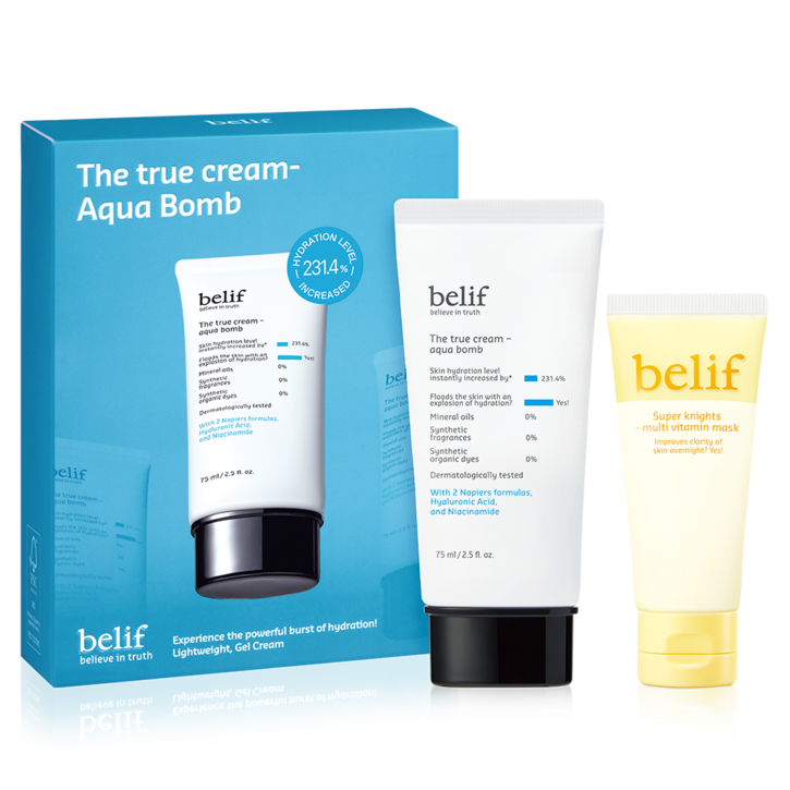 빌리프 더 트루 크림 아쿠아 밤 75ml 멀티 비타민 마스크 35ml 세트