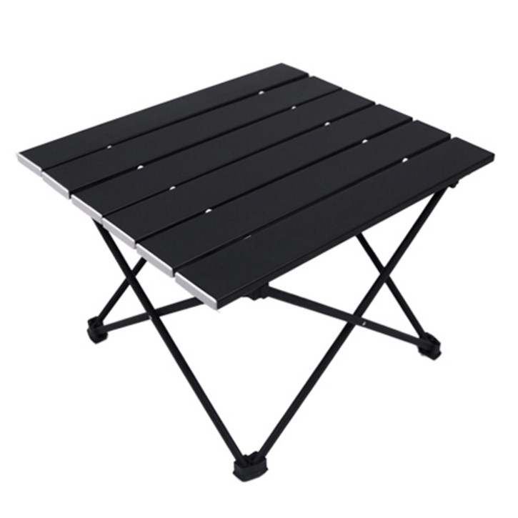 쿨맨 알루미늄 접이식 경량 캠핑 테이블, 블랙 4