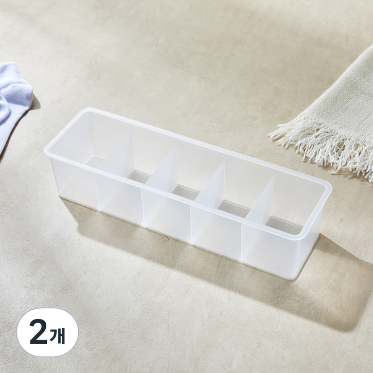 모던하우스 깔끔 튼튼 반투명 양말 정리함 5칸
