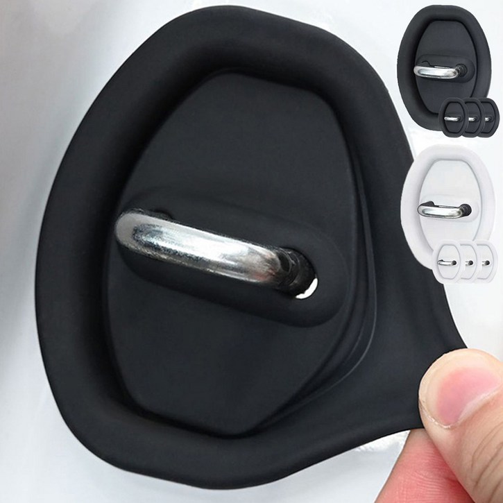 실리콘 도어스트라이커 도어체커 도어힌지커버 차량용 고무몰딩 1세트4개