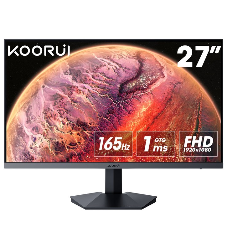 KOORUI 68.5cm FHD IPSVA 리얼 75165Hz 업무게이밍 모니터 프리싱크Gsync 지원, GN06게이밍