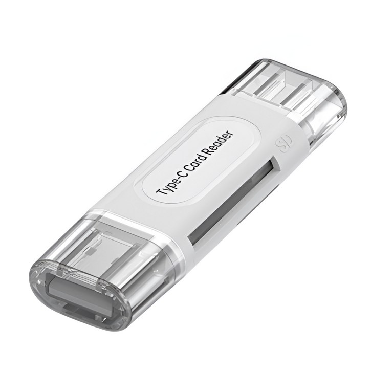홈앤스테이 USB3.0 C타입 초고속 SD카드리더기, 화이트