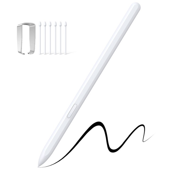 JAMJAKE EMR 무충전 S펜 와콤 태블릿 터치펜 갤럭시탭 S6~S10 시리즈 호환  필기 학습용