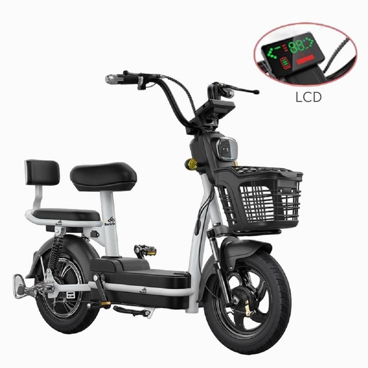 Bacicle 전기자전거 48V 접이식 미니벨로 자토바이 전동 자전거 15Ah 리튬 배터리, LCD블랙 48V 15A 리튬배터리