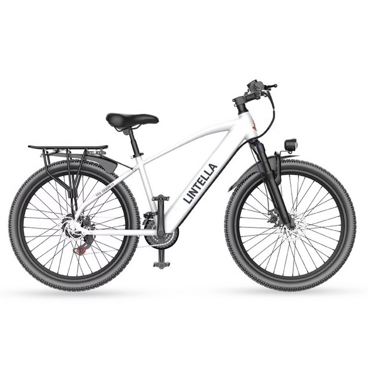 린텔라 전기자전거 파스 배달 고출력 26인치 21단 400W PAS 로드 전동 자전거, GT3 화이트 스포크휠, 스틸