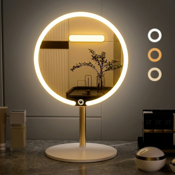 소브리 LED  무선 화장 조명 탁상 거울