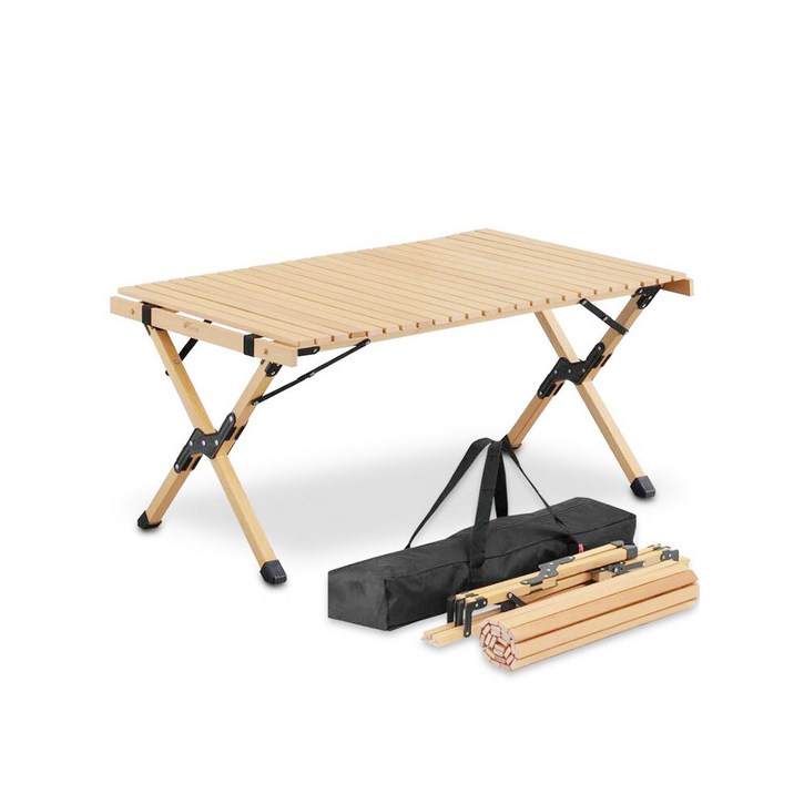 카롤스픽 접이식 캠핑테이블 롤테이블 높이조절 캠핑용 테이블 식탁, 베이지 9