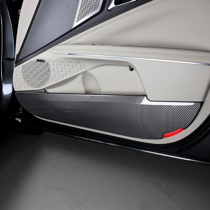 카스타 호환 K8 페이스리프트 차량 용품 도어 커버, 유광카본 1열 도어커버 2P, 도어