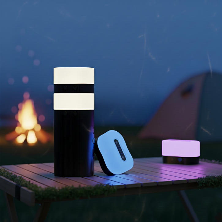 디프 휴대용 무선 LED 캠핑랜턴 무드등 보조배터리 3in1