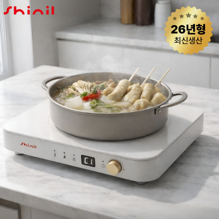 [2026년 신제품] 신일 프리미엄 1구 인덕션 전기레인지 SHL-M2000WT