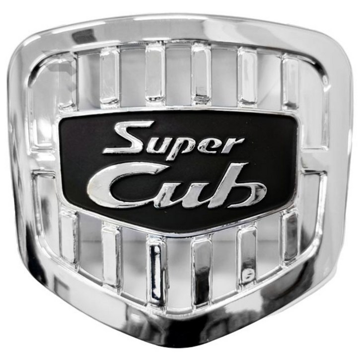 18-22년 혼다 슈퍼커브 110 프론트 엠블렘 엠블럼 무가공 혼커버 크롬 튜닝, 블랙, 1개