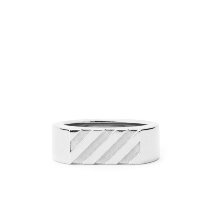 오프화이트 기하학 디아그 밴드 링