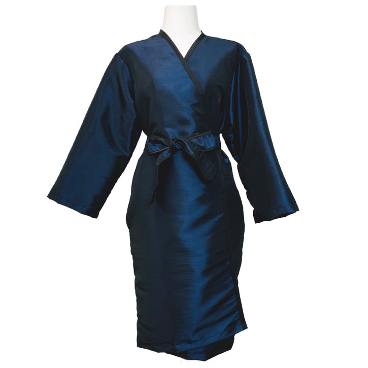 나올 미용실 고급 가운 네이비 피부관리실 미용관리 마사지샵 케어전용 고객가운, 1개, 남색