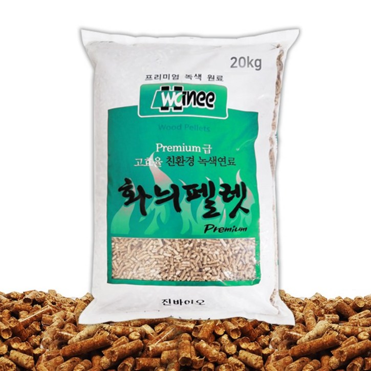 화니 목재펠렛 우드펠릿 연료 난로 10kg 20kg 무료배송, 1개