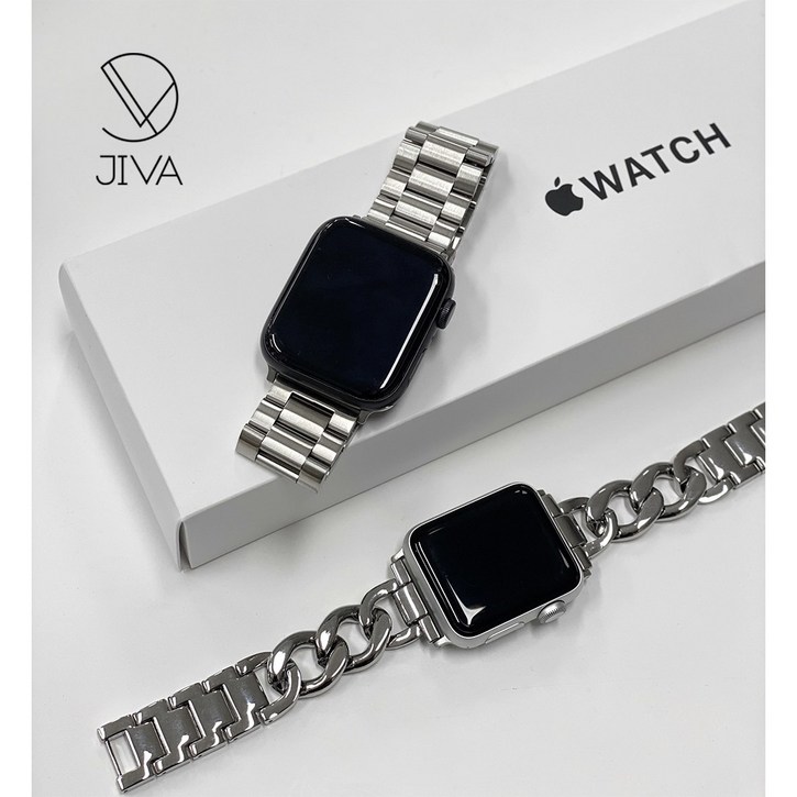 JIVA 애플 워치 호환 메탈 체인 스트랩