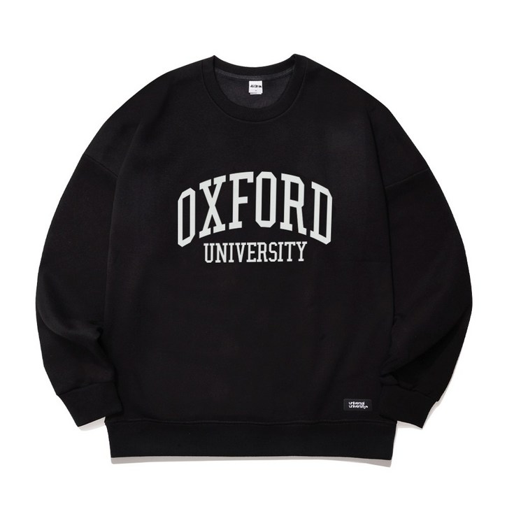 [유니버셜유니버시티] 옥스포드 옥스퍼드 OXFORD 대학교 기모 맨투맨 쭈리 검정 블랙 아이비리그 스웻셔츠 스웨트셔츠 ( 논기모 선택 가능 )