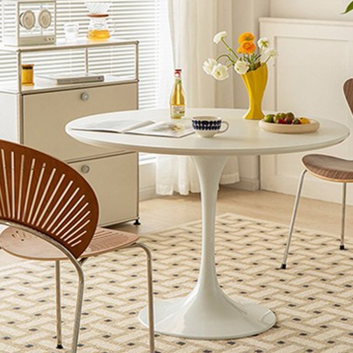 로얄다이아 카페 라운드 테이블 원형 탁자 식탁 타원형 홈카페 티테이블