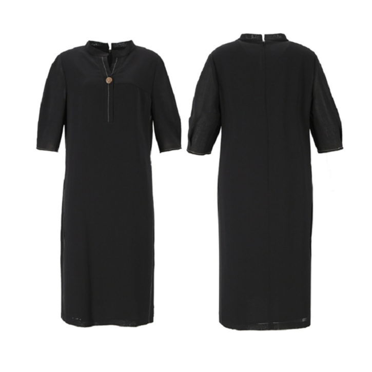 [아이잗바바] 옆주름 블랙원피스 (BR6E0OP621)