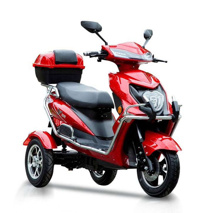 오토바이삼발이 배달 스쿠터 동네 효도상품 전기 성인, 72V20A 납산  60km 배터리 수명