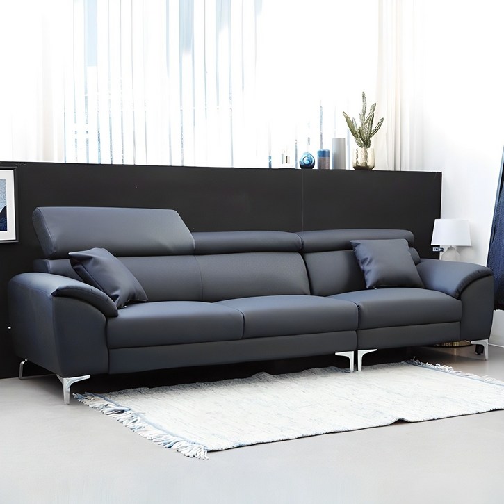 베스트리빙 칸트 레옹 토프 무빙헤드 3인용 4인용 소파 모음/가죽소파/아쿠아텍스/생활방수소파 2color, 02.레옹 4인 가죽소파