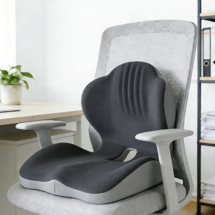 C.partner 바른자세 허리쿠션 등받이 메모리폼 일체형허리쿠션 의자등받이