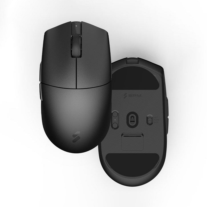 SPM GM10A 유무선 블루투스 초경량 게이밍 마우스, 블랙