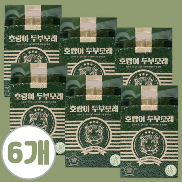 호랑이 두부모래 녹차 7L 6개