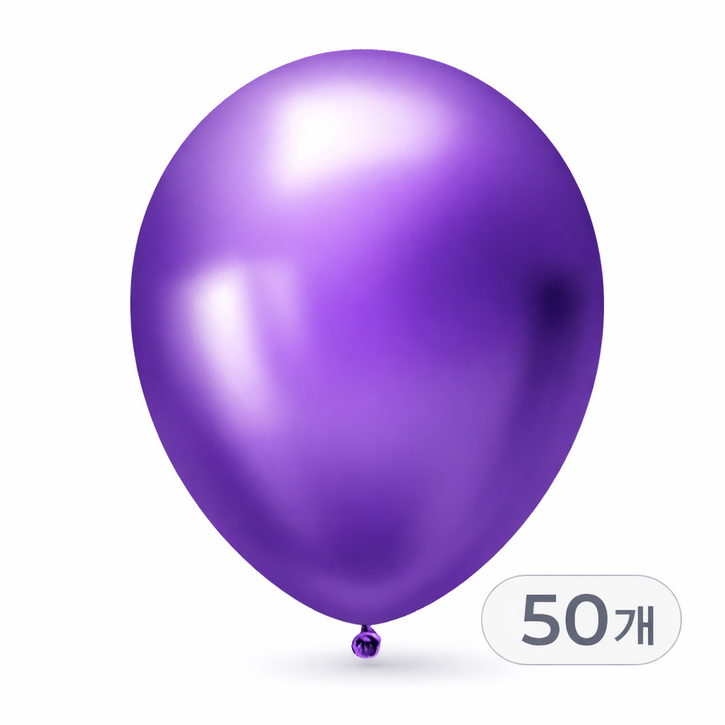 브로키 메탈풍선 12인치 50p 펄풍선 크롬풍선 데코 파티용품
