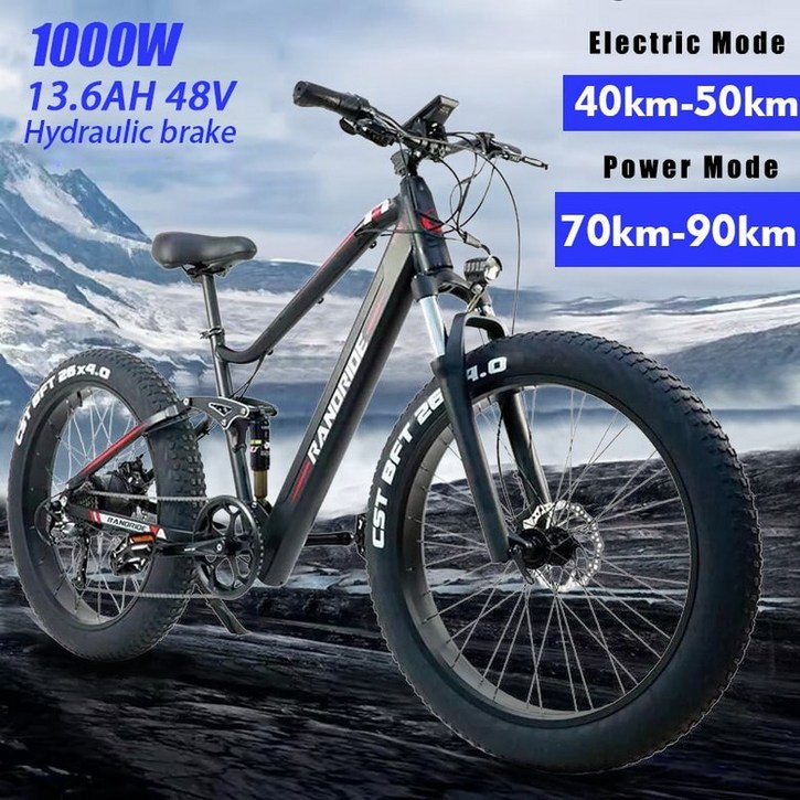 출퇴근자전거 27.5 인치 전기 자전거 유압 브레이크 EBike 48V 21 속도 도로 MTB Ebike 남성용 풀 서스펜션 산악