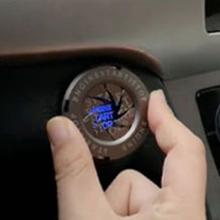 메탈 스타트버튼 커버 돌리면 열리는 엔진 시동데코