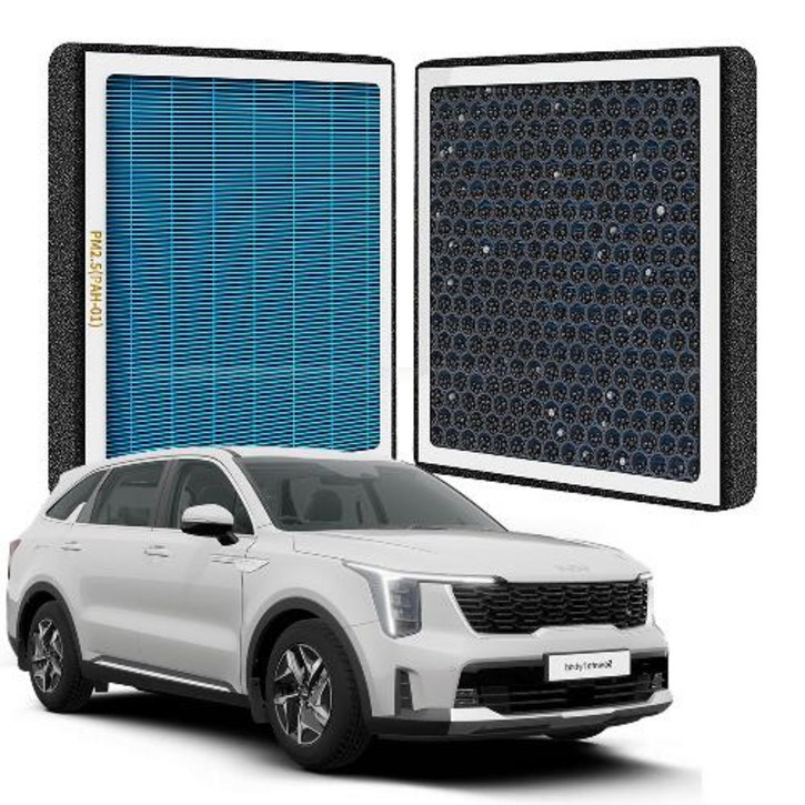 퓨어에어 쏘렌토 MQ4 전면 헤파 활성탄 듀얼 에어컨필터[호환]