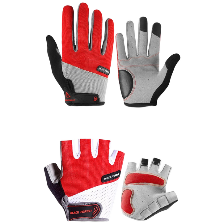 댄트클럽 충격 흡수 자전거 반장갑  긴장갑 1세트 2개, 라이딩레드, 1개