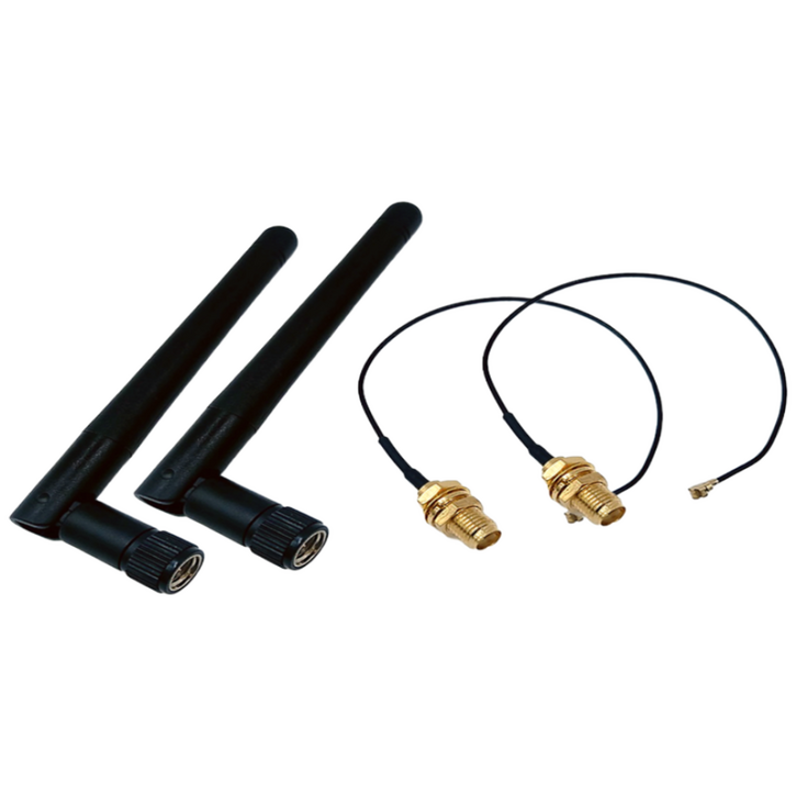 2DBi 무선 와이파이 안테나세트 2.4GHz 블루투스 와이파이 안테나 IPEX to SAM 케이블, 2개, 안테나1 케이블1
