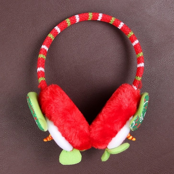 빙그레 눈사람 크리스마스 귀마개 방한 보온 귀덮개 겨울 어린이 선물 바람 오토바이 자전거