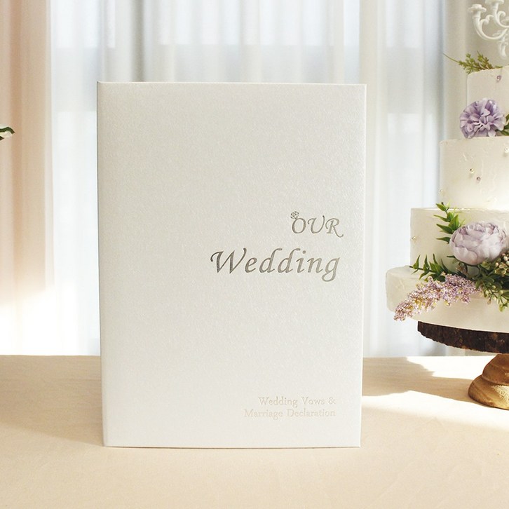 성혼선언문 혼인서약서 디자인 Our Wedding 화이트 내지 포함 결혼식축사 셀프웨딩 준비물 예식축사 소품 웨딩상장케이스 성혼선언문 혼인서약서 디자인 Our Wedding 화이트 내지 포함 결혼식축사 셀프웨딩 준비물 예식축사 소품 웨딩상장케이스