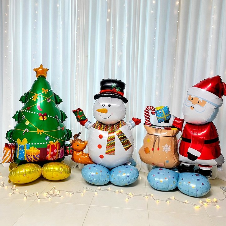 크리스마스행사 이벤트 대형 스탠딩풍선 입체트리 산타 눈사람 - 쇼핑앤샵