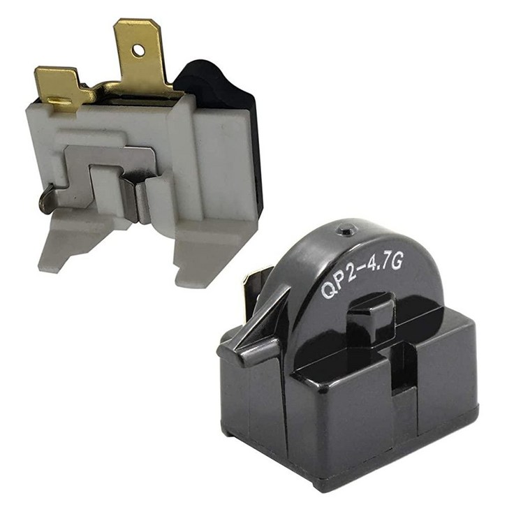 1 PCS QP2-4.7 Start Relay Pin with Refrigerator Overload Protector Fit For LG Kenmore Vissani Danby