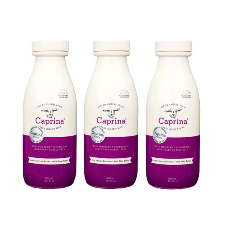 카프리나 산양밀크 버블배쓰(시어버터향) 800ml 3개 산양유 액체 그대로 제조