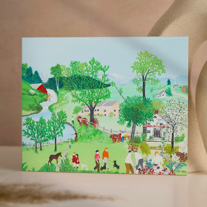 힐링인테리어 그랜드마 모지스 풍경 명화 대형그림 캔버스액자 거실 아이방 시리즈 24종 112