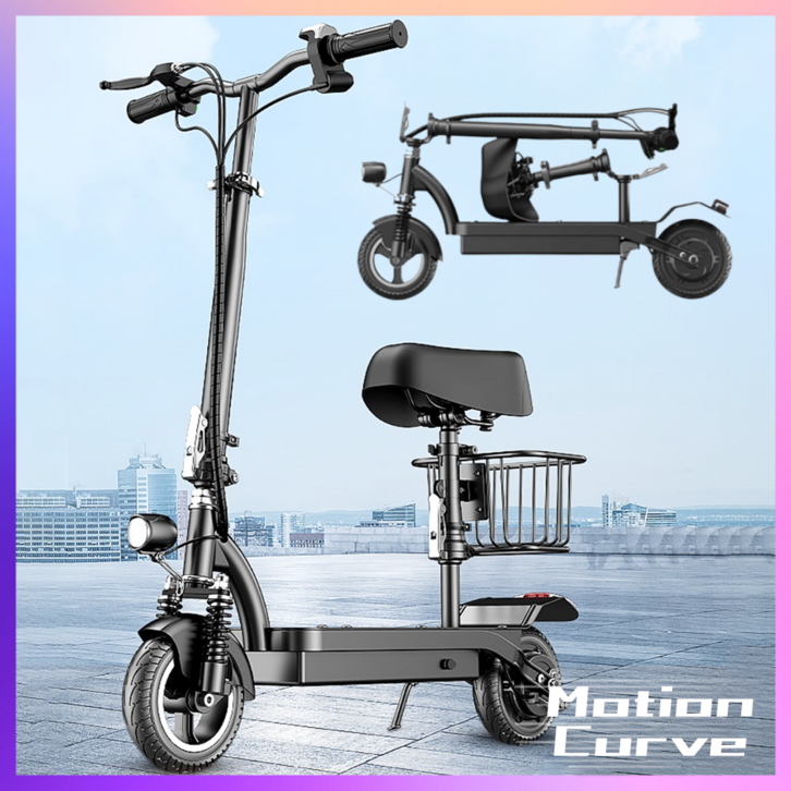 모션커브 최신형 전동 킥보드 좌식 앉아서타는 가벼운 접이식 고출력 성인 휴대용, 36v 40km, 1개