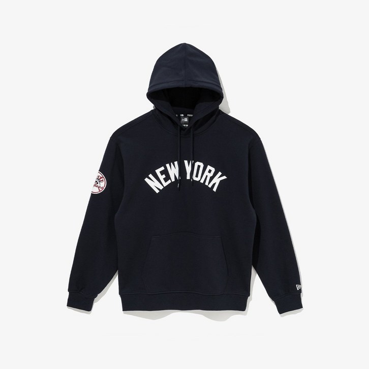 뉴에라 MLB 뉴욕 양키스 팀 레터링 후드 이브닝 블루 14536467