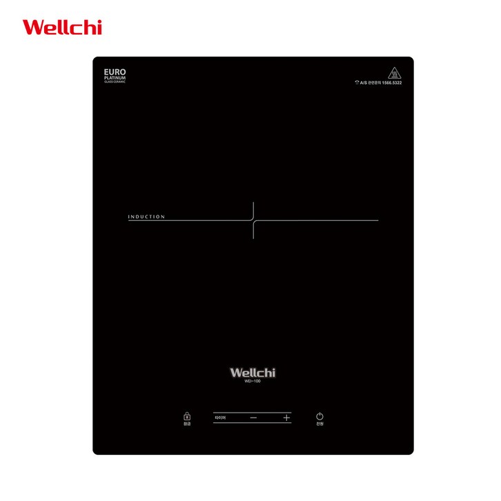웰치 1구 빌트인 인덕션 전기레인지 매립형 탁상용 가정용 업소용 식탁 원룸 빌라 신축 WEI-100N