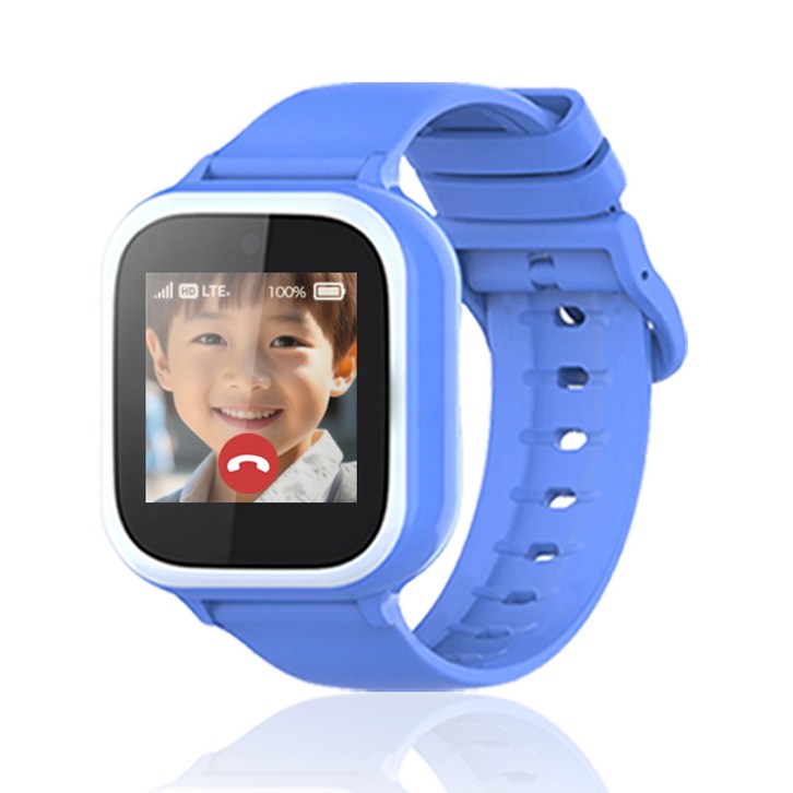 키즈폰 우들 스마트 키즈워치폰 통화 실시간위치추적 가능, GPSCellular, 4cm, 블루