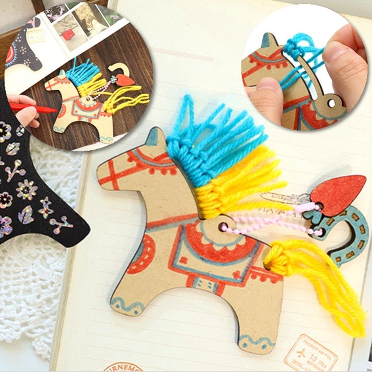 새해만들기 미술diy 겨울미술놀이 만들기활동, 5세트, 말 키링