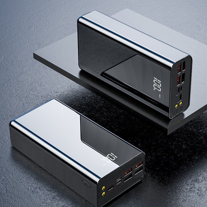 PYHO 보조배터리 50000mAh 캠핑용 보조배터리 일체형 멀티단자 휴대용충전기 보조배터리, 블랙
