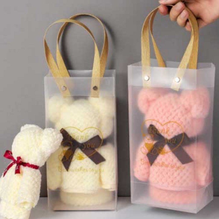 답례품 기념품 곰돌이모양 베어 타월 미니수건 소 불투명포장