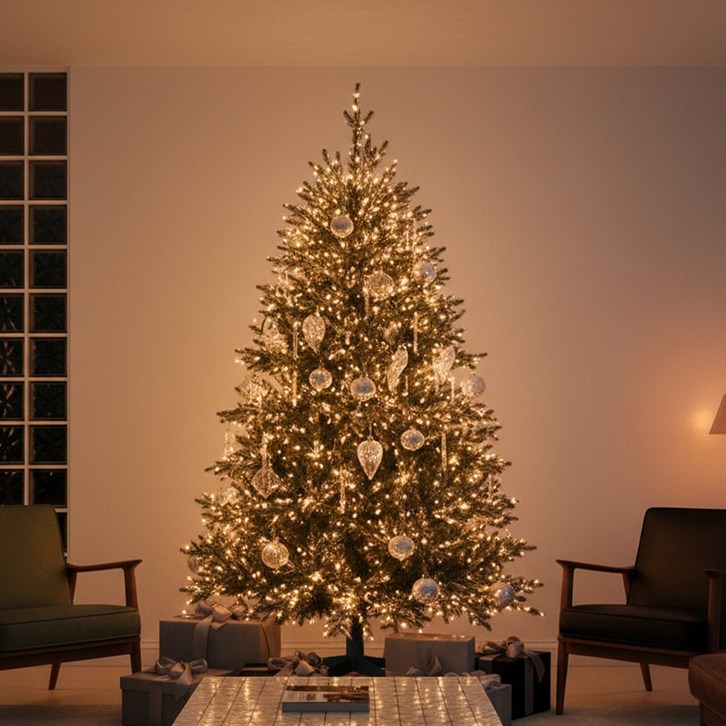도파밍 프리미엄 크리스마스 트리 PE 1.5m2.1m 전구 오너먼트 장식 풀세트